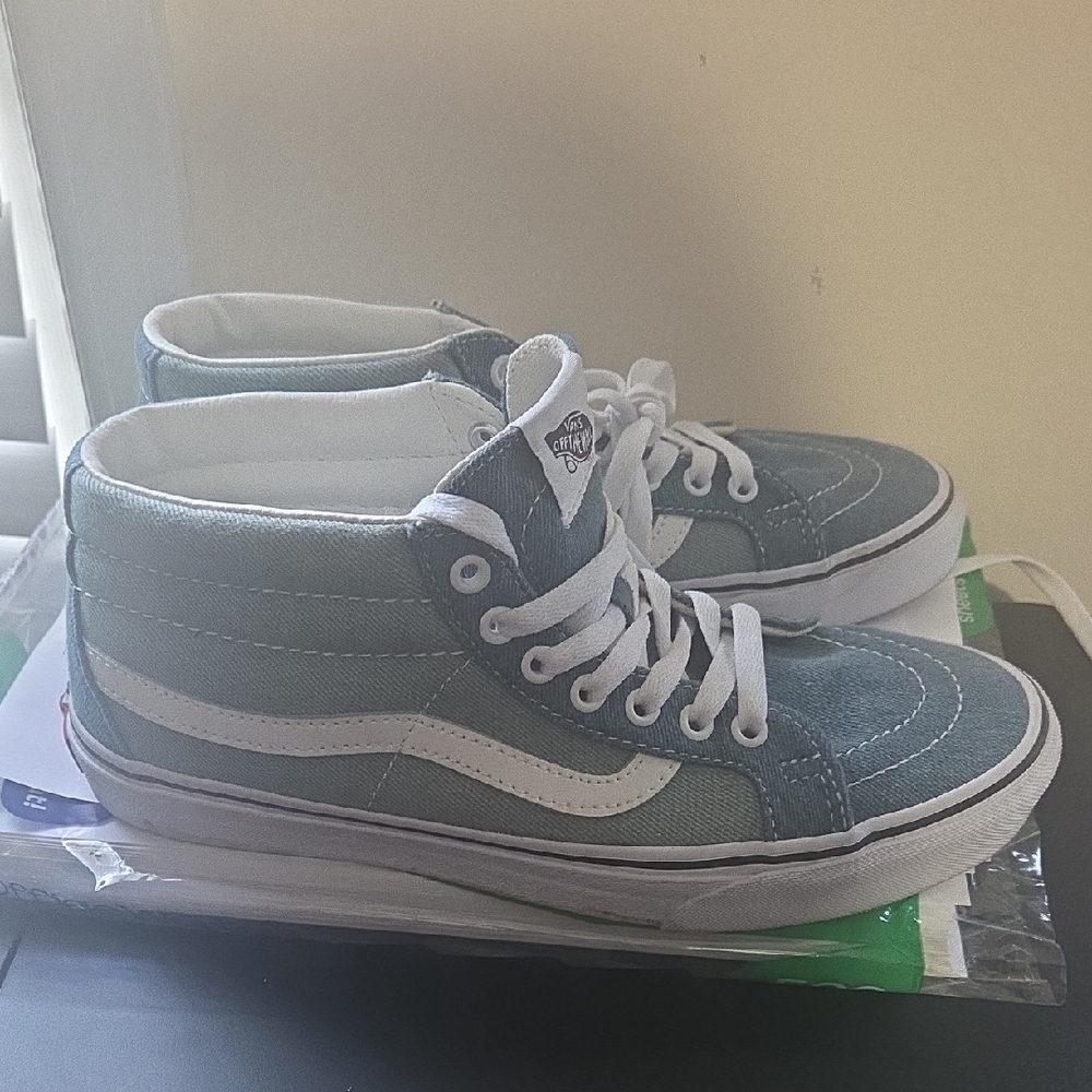 Vans High-Top Sneakers - Green and White